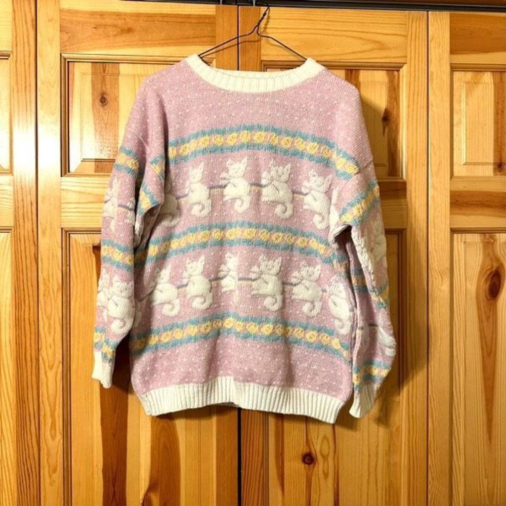 VINTAGE Arielle Cat Glitter Sweater